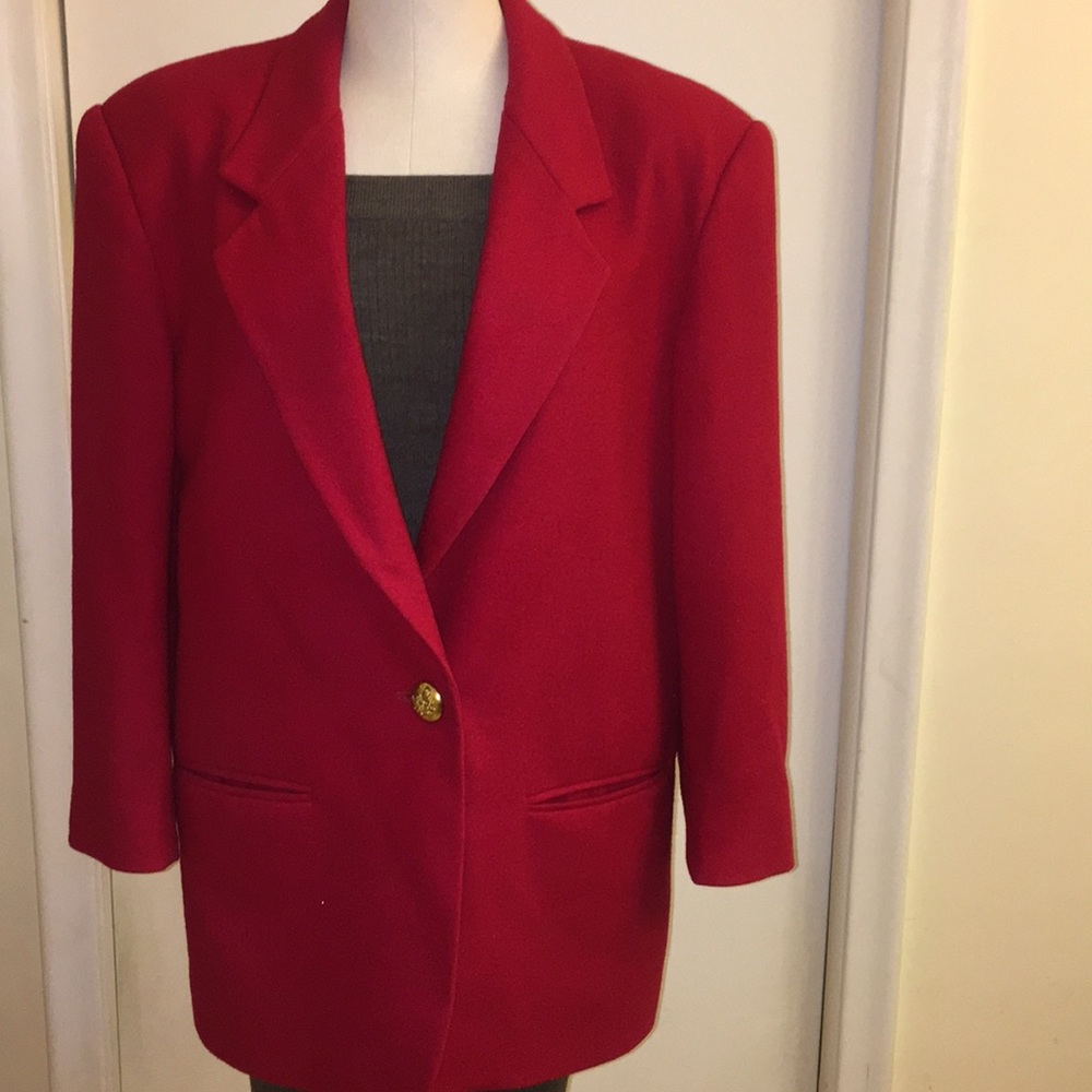 Red wool blazer! WOW!